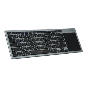 [PD-WKBTP-GY] Porodo Wireless Keyboard With Touch-Pad Ultra Slim Bluetooth Keyboard