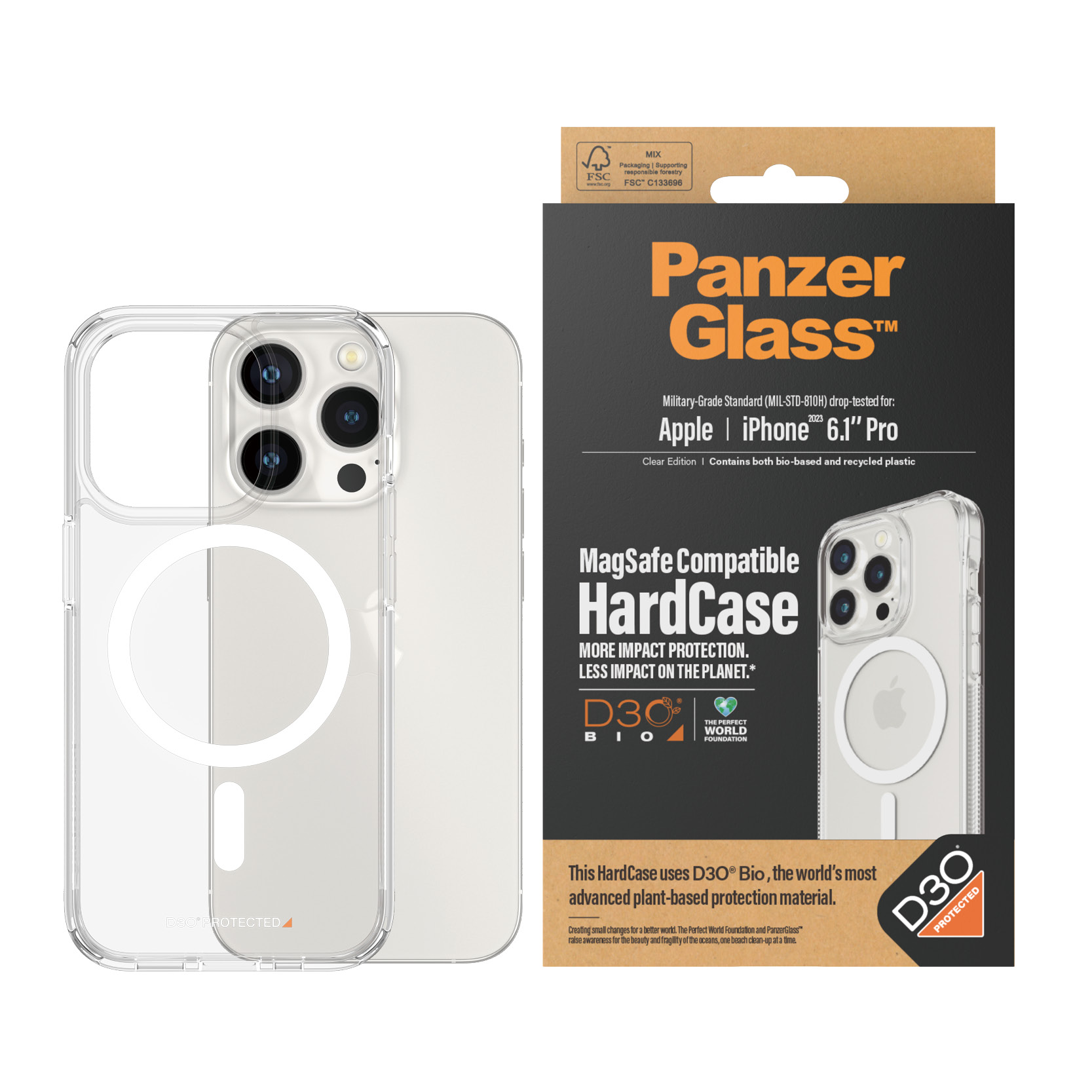 PanzerGlass iPhone 2023 6.1" Pro - HardCase MagSafe with D3O