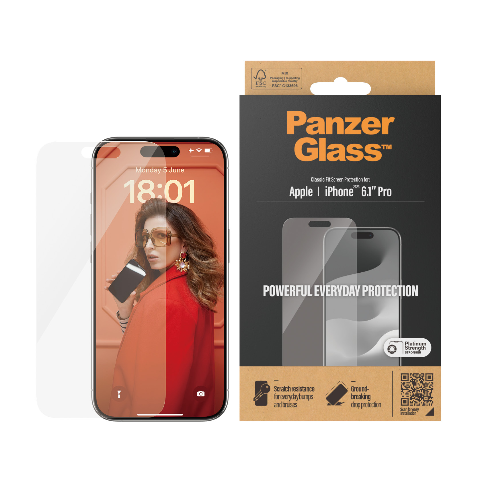 PanzerGlass iPhone 2023 6.1" Pro - Classic Fit