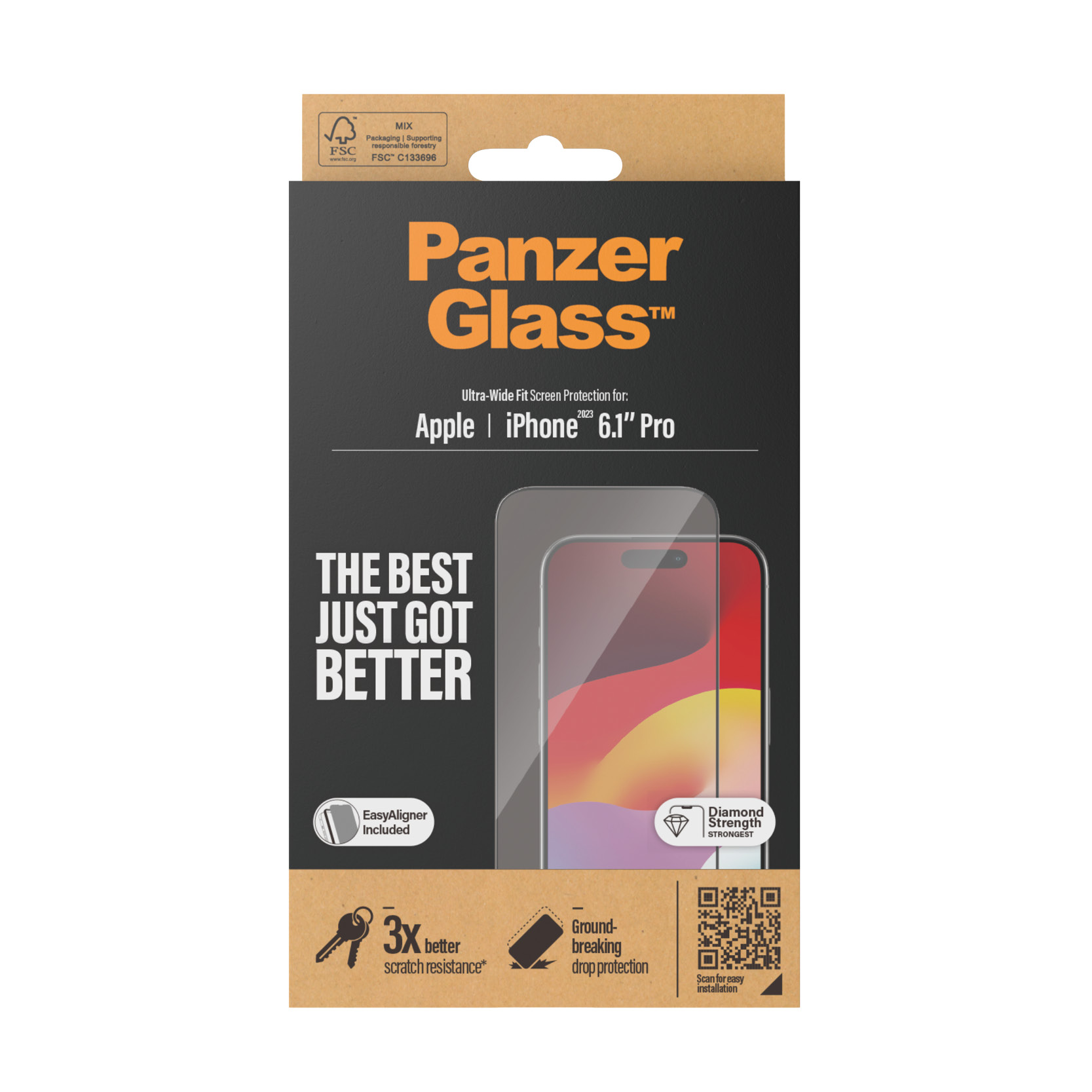 PanzerGlass iPhone 2023 6.1" Pro - UWF - Clear