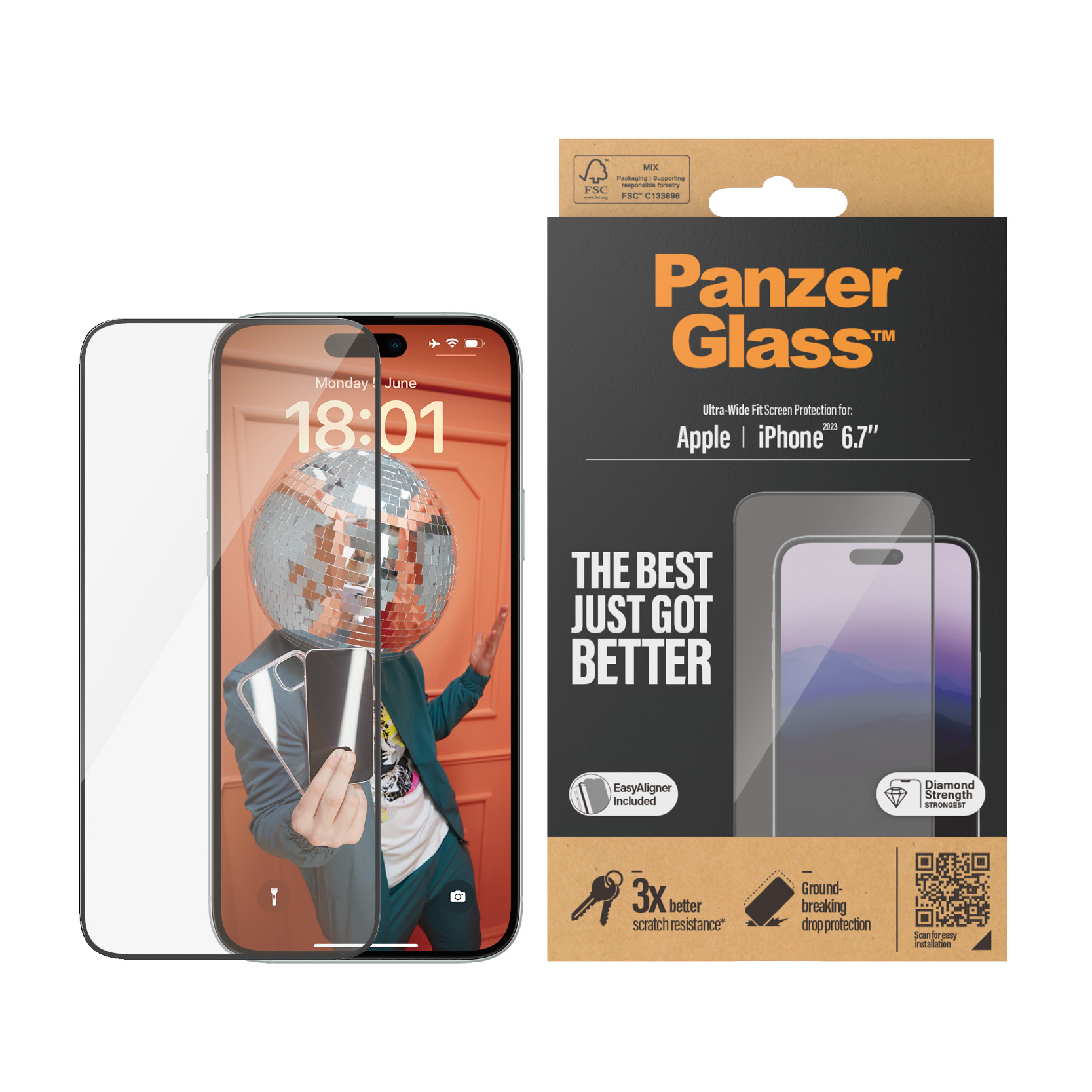 PanzerGlass iPhone 2023 6.7" - UWF - Clear