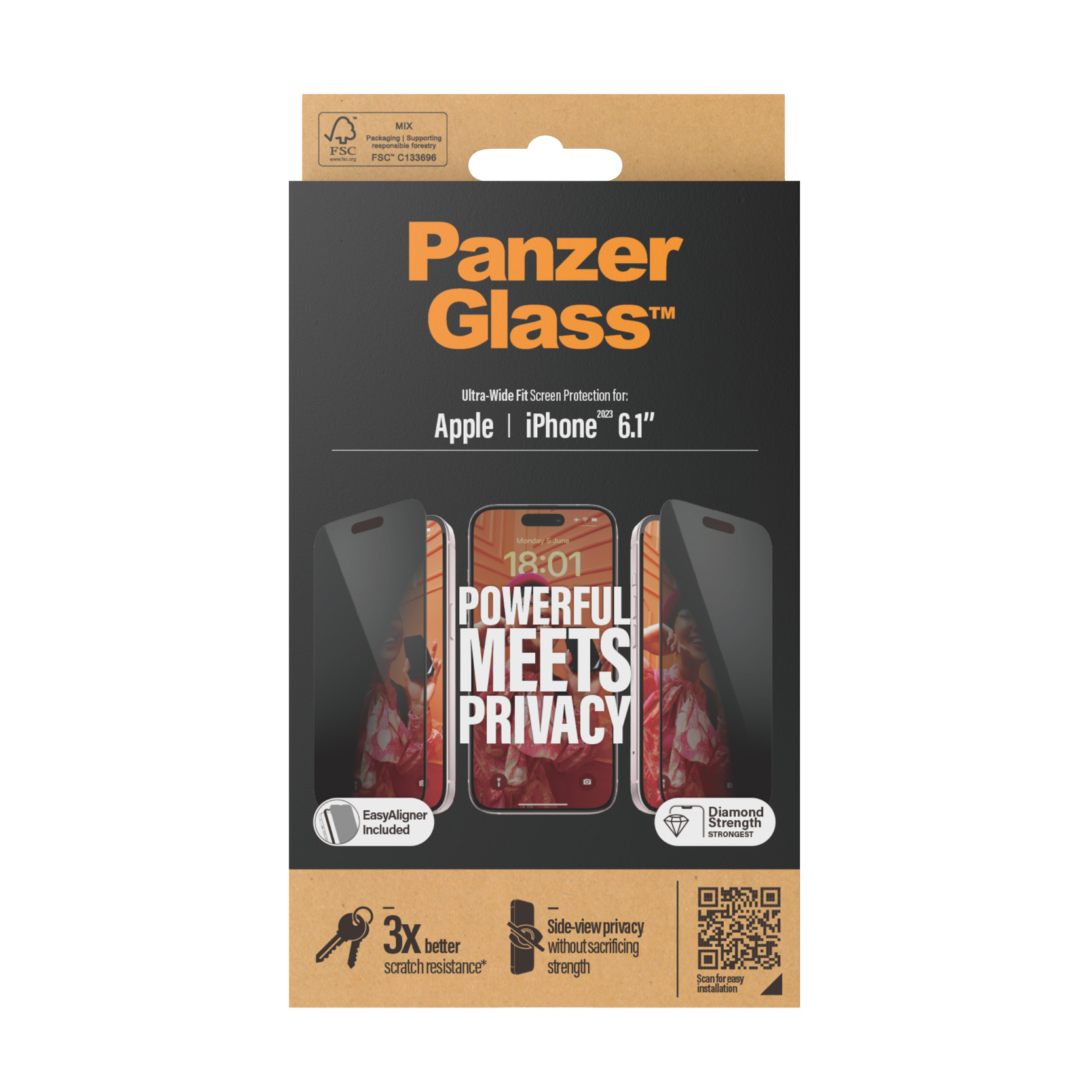 PanzerGlass iPhone 2023 6.1" -UWF - Privacy