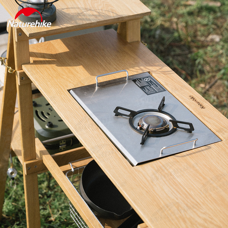 Naturehike Outdoor Camping Kitchen Cooking Table Wood