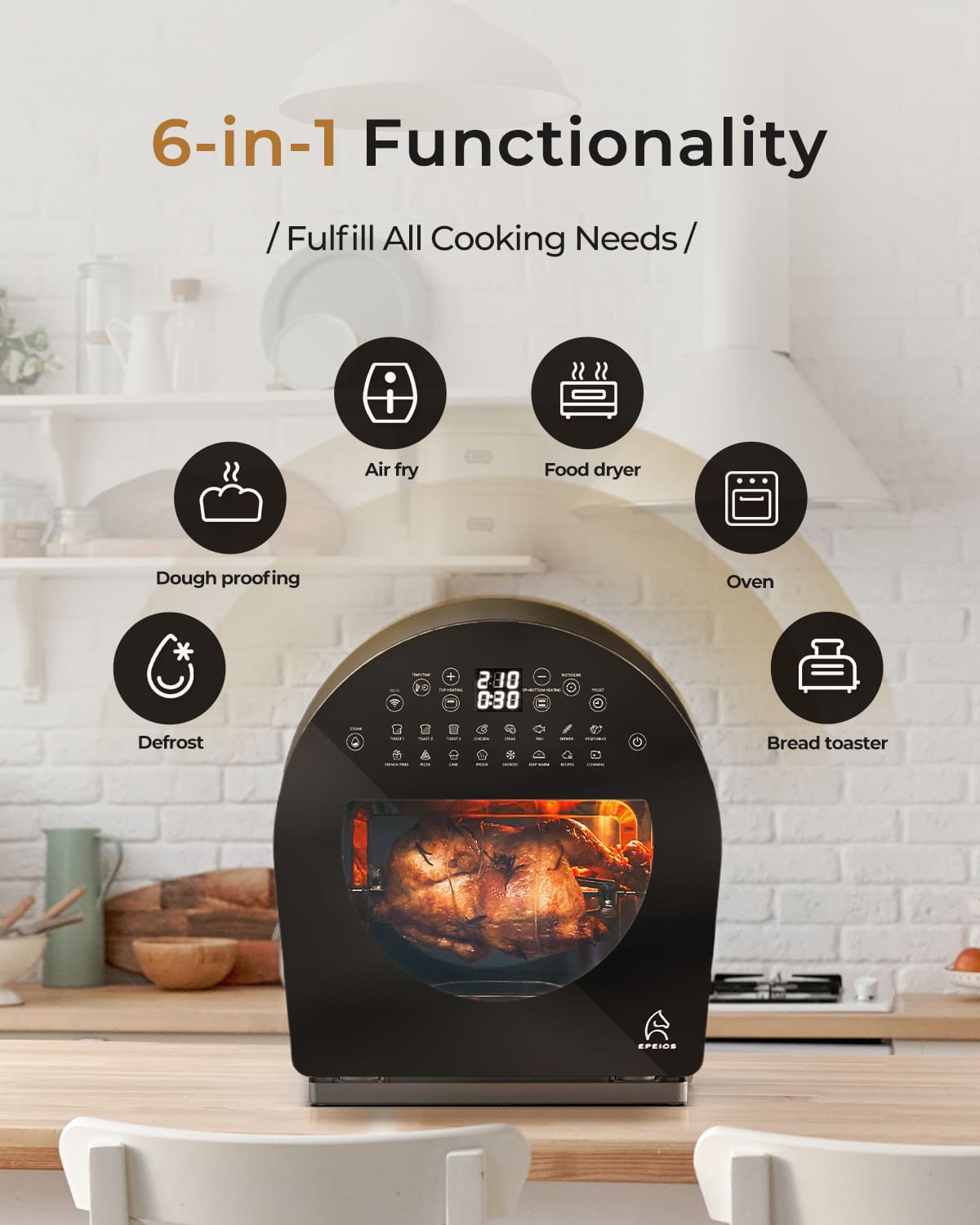 Epeios FoElem Chef - Air/Steam Fry Oven (EPAO502)
