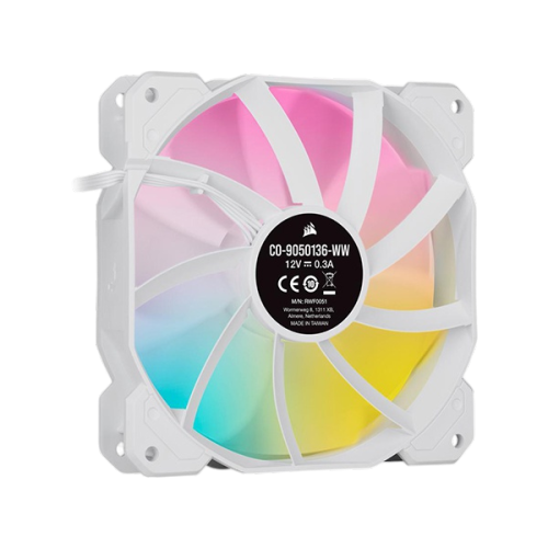 Corsair iCUE SP120 RGB ELITE Performance 120mm White PWM Fan