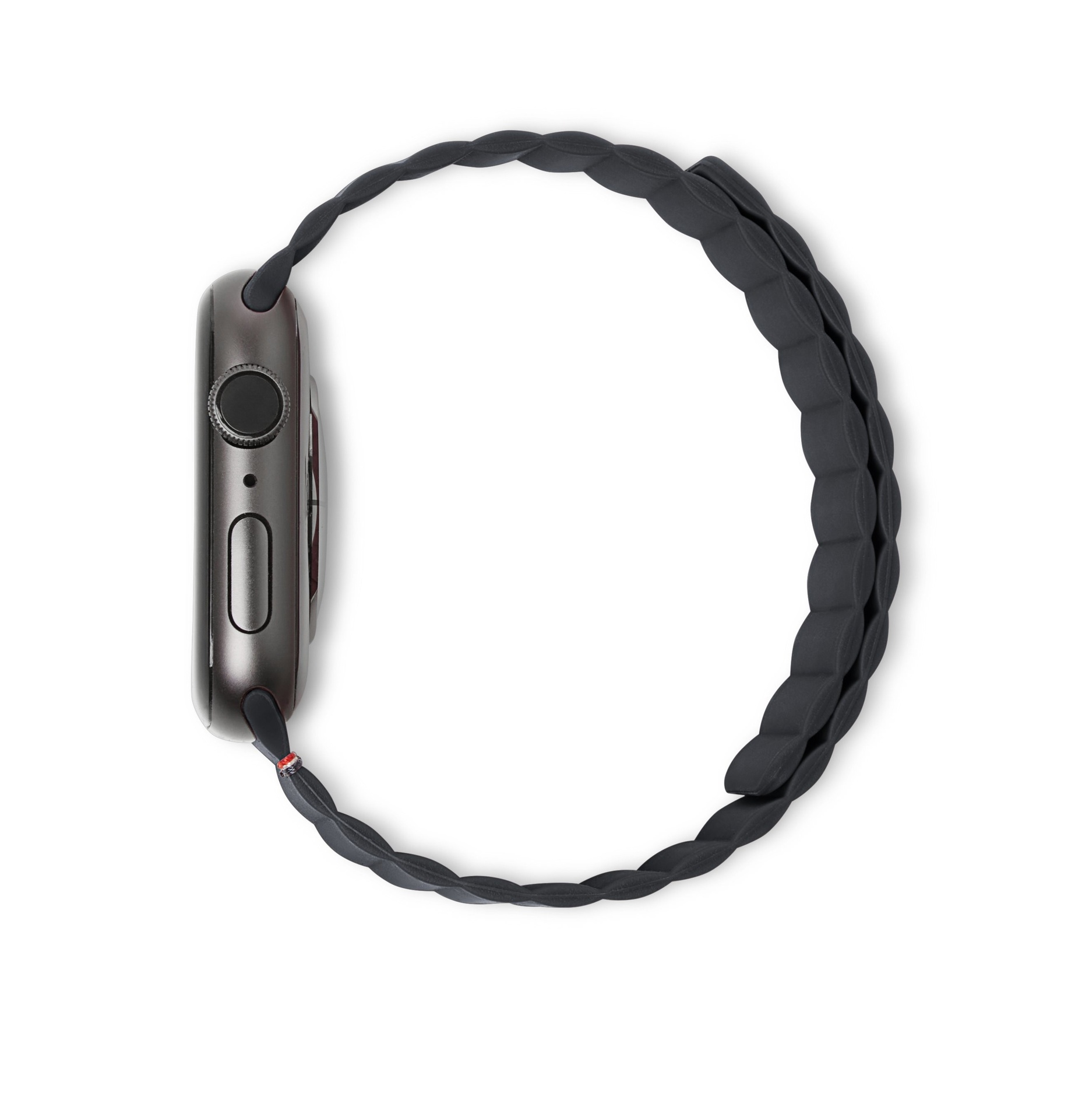 Decoded Apple Watch 49/45/44/42 mm Series 1-8/SE/Ultra Silicone Magnet Traction Strap Lite - Charcoal