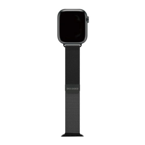 Decoded Apple watch 45mm Milan Traction Strap (Black)