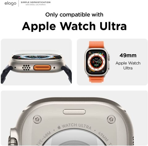 Elago Apple Watch Ultra Tempered Glass Screen Protector