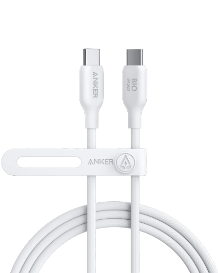 Anker 543 USB-C to USB-C 100W (Bio-Based) (0.9m/3ft) -White