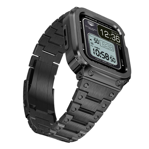 Amband Moving Fortress - Pro Series Apple Watch Band - 45mm - Comet Black