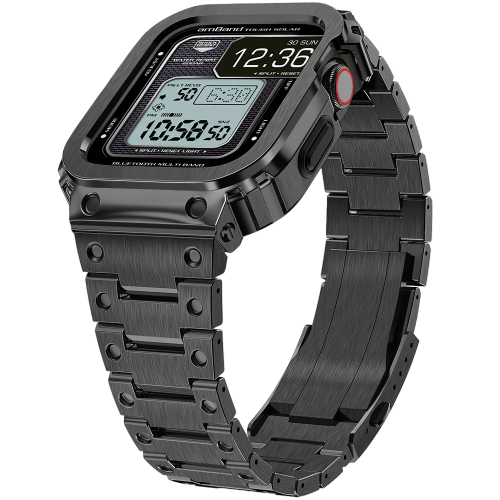 Amband Moving Fortress - Pro Series Apple Watch Band - 45mm - Comet Black