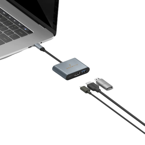 Smart Premium 3 in 1 Hub (USB-C) Cable