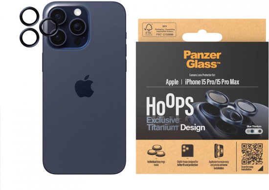 PanzerGlass iPhone 15 Pro/ 15 Pro Max Hoops Blue Titanium – 1199