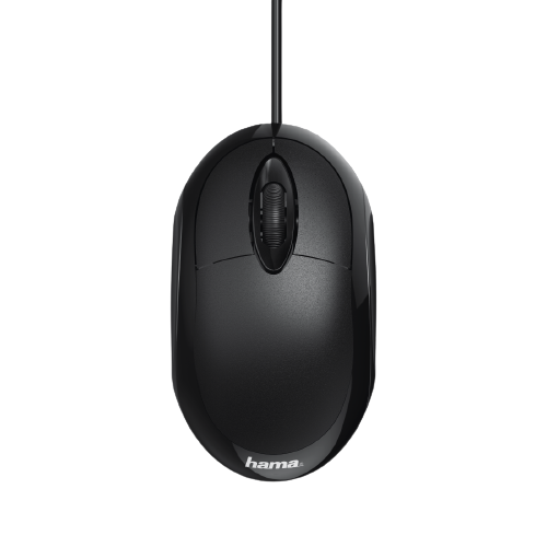 Hama MC-100 Wired Mouse, 3-Buttons - Black
