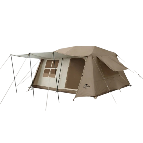 خيمة ناتشر هايك فيليدج 13 لخمسة إلى ثمانية أشخاص، تركيبها تلقائيًا، توفر مساحة واسعة (مع عمود للقاعة) - اللون البني