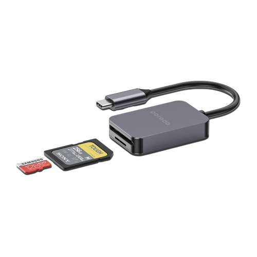 Porodo 2in1 USB-C Card Reader 