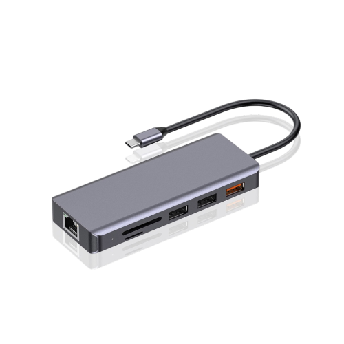 Porodo 9in1 4K HDMI Ethernet USB-C Hub 