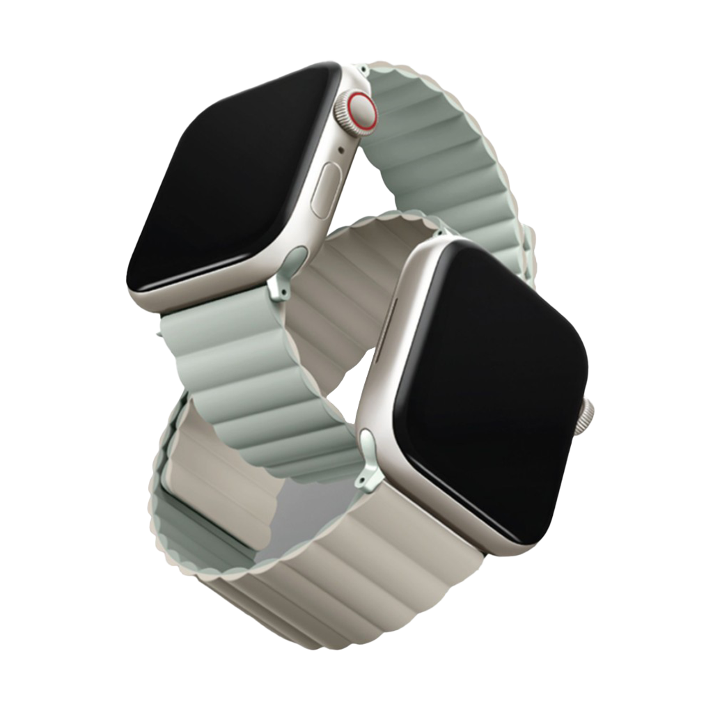 Uniq Revix Reversible Magnetic Apple Watch Strap 41/40/38mm - Sage (Sage/Beige)