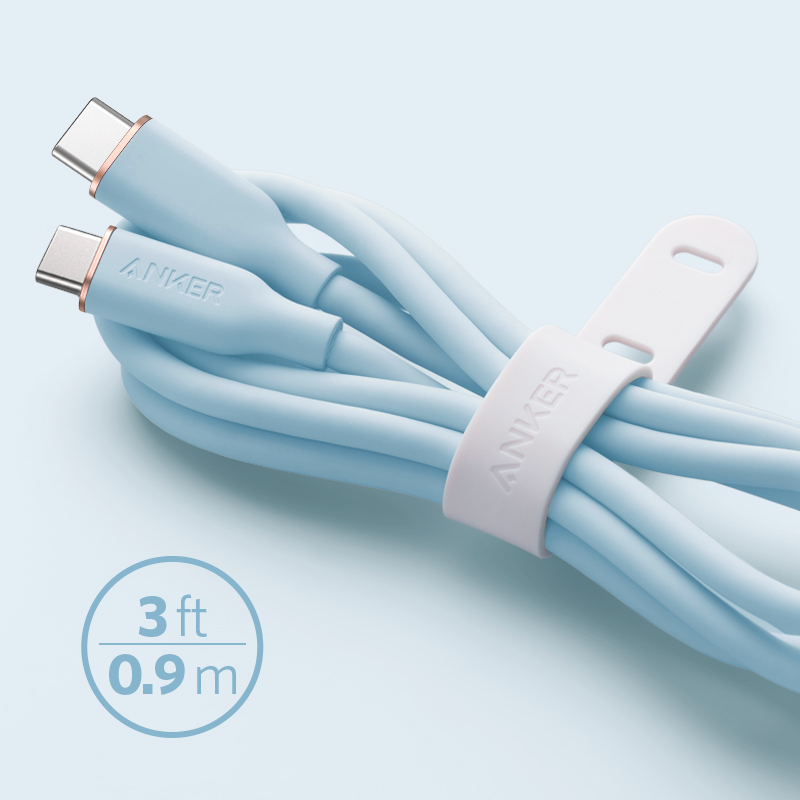 Anker PowerLine III Flow USB-C to USB-C 100W (0.9m/3ft) -Blue