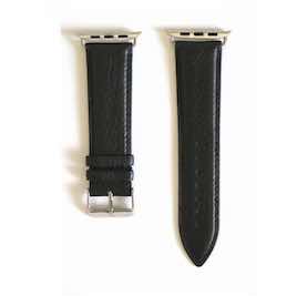 Michael Louis Pebbled Leather Strap Apple Watch - 42/44mm-Black