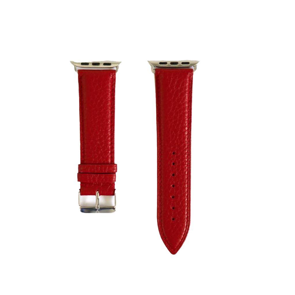 Michael Louis Pebbled Leather Strap Apple Watch - 42/44mm-Red