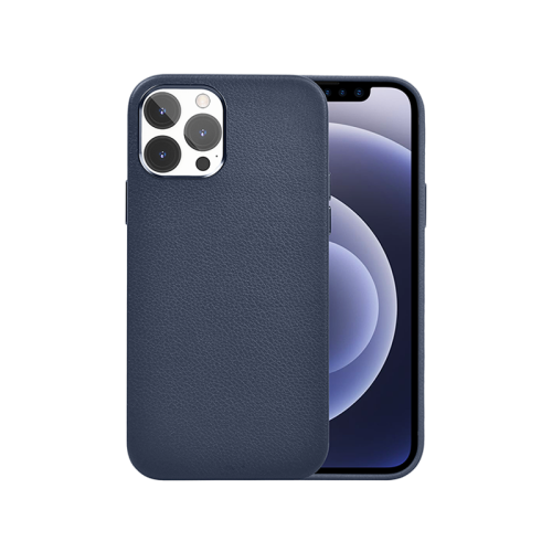 Wiwu Calfskin Genuine Leather Case For iPhone 13 Pro (6.1) - Blue