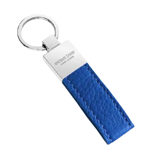 مسكة مفاتيح جلد من مايكل لويس بيبلد كلاسيك - اللون الأزرق 