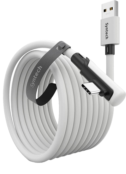 Syntech Charging Link Cable 16ft Compatible With Oculus/Meta Quest 2 - White