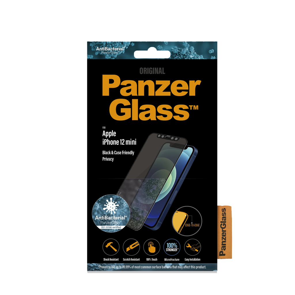 PanzerGlass For iPhone 12 Mini CaseFriendly Privacy Black