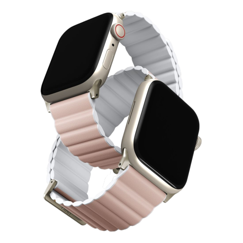 Uniq Revix Premium Edition Reversible Magnetic Apple Watch Strap 41/40/38mm - Blush (Blush Pink/white)