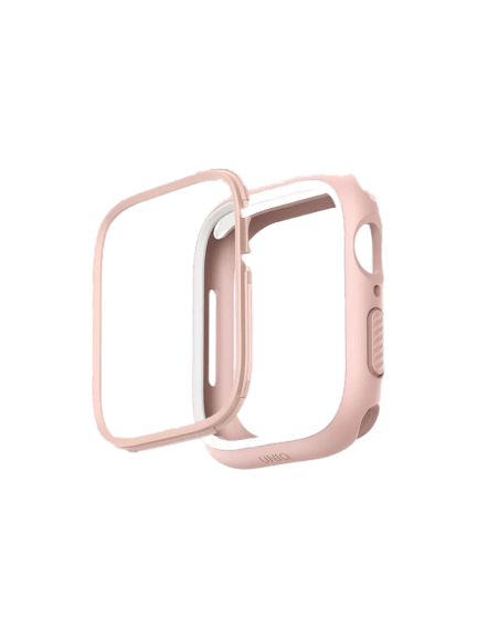 Uniq Moduo Apple Watch Case With Interchangeable Pc Bezel 45/44mm - Blush (Pink/White)