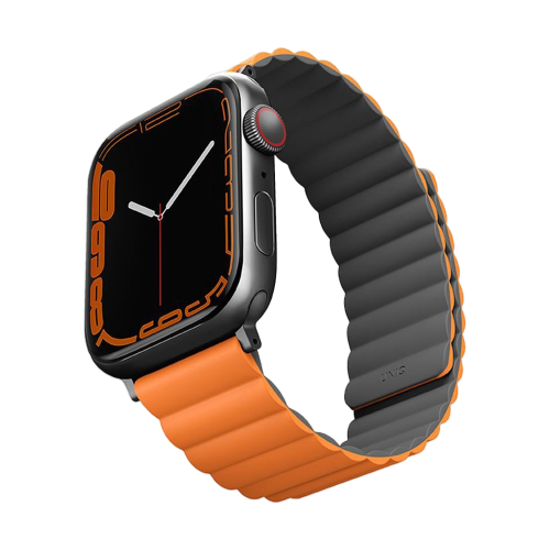 Uniq Revix Reversible Magnetic for Apple Watch Strap 42/44/45mm Charcoal (Grey/Orange)