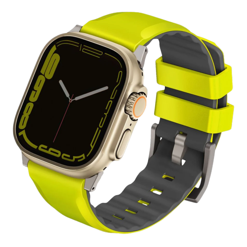 Uniq Linus Airosoft Silicone Strap For Apple Watch 49/45/44/42mm - Lime Green