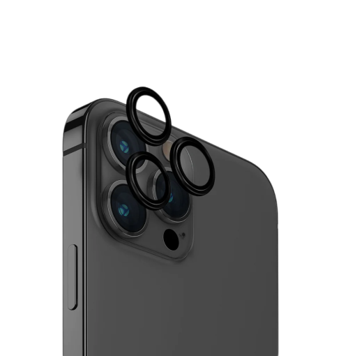 Uniq Optix Iphone  6.1 / 6.7 Aluminium Camera Lens Protector - Midnight (Black)