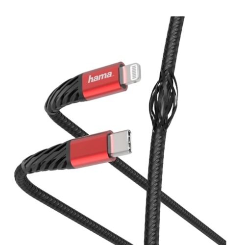 Hama Type-C to Type-C Charging-Data Cable 1.5 m - Black-Red