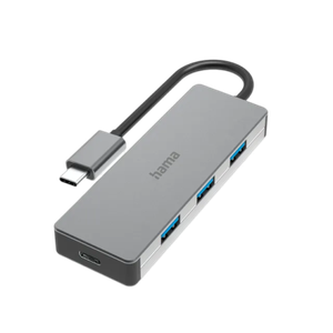 [4047443436771] Hama 4-in-1 USB-C Hub, USB 3.2 Gen2, 10 Gbit/s - Grey