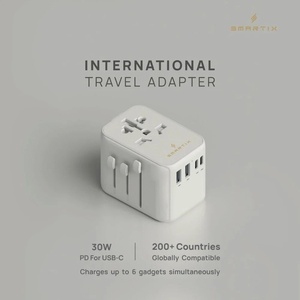 [6290360802275] Smart Premium 35W PD International Travel Adaptor - White