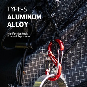 [6927595747100] Naturehike S Type Aluminum Alloy Hook 4PCs (Small) - Red