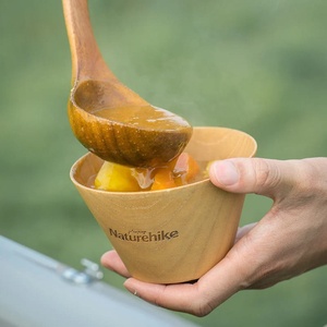 [6927595763346] Naturehike Solid wood bowl Wooden - Khaki