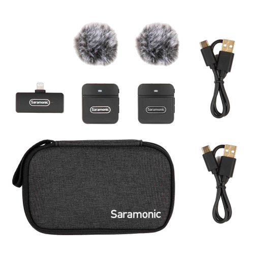 Saramonic Blink100 B1 (TX+TX+RX Di) 2 to 1, 3.5mm 2,4 GHz wireless system for iPhone