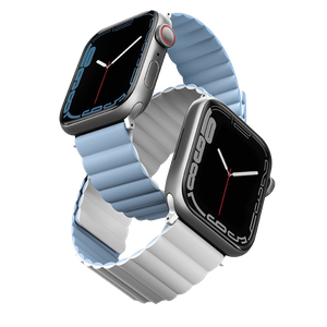 [8886463679234] Uniq Revix Reversible Magnetic for Apple Watch Strap 38/40/41mm Arctic (White/Blue)