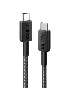 [A81F6H11] Anker 322 USB-C to USB-C Cable 60W Braided (1.8m/6ft) -Black