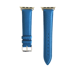 [AWS-4244-PL-BLU] Michael Louis Pebbled Leather Strap Apple Watch - 42/44mm-Blue