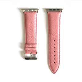 [AWS-4244-PL-PNK] Michael Louis Pebbled Leather Strap Apple Watch - 42/44mm-Pink