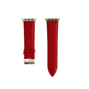 [AWS-4244-PL-RED] Michael Louis Pebbled Leather Strap Apple Watch - 42/44mm-Red
