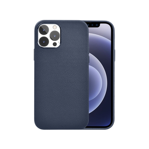 [CGLCI13P6.1BL] Wiwu Calfskin Genuine Leather Case For iPhone 13 Pro (6.1) - Blue