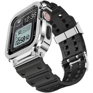 [FULL-TUP 44MM] Amband Moving Fortress Classic Series Apple Watch Band - 44mm - Mercury Silver