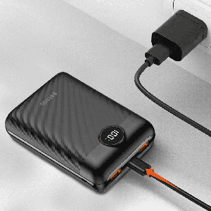 [PD-PBFCH007-BK] Porodo Super Compact 20W PD & QC3.0 Power Bank 20000mAh With 3-Output Fast Charging - Black