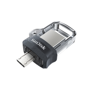 [SDDD3-256G-G46] سانديسك الترا دوال درايف M3.0 256 جيجا - ميكرو USB - رمادي وفضي