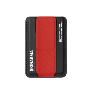 [SK-KADO-BLKRED] SkinArma Kado Mag-Charge Card Holder With Grip Stand - Black Red